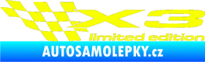 Samolepka X3 limited edition levá Fluorescentní žlutá