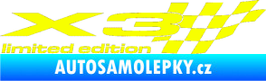 Samolepka X3 limited edition pravá Fluorescentní žlutá