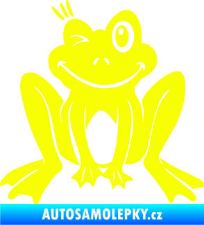 Samolepka Žába 010 levá mrkající Fluorescentní žlutá