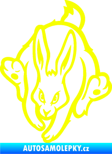 Samolepka Zajíc 002 levá  Fluorescentní žlutá