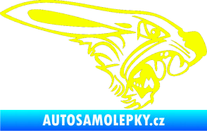 Samolepka Zajíc pravá Fluorescentní žlutá