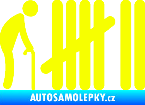 Samolepka Zářezy 005  Fluorescentní žlutá