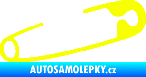 Samolepka Zavírací špendlík 001 pravá  Fluorescentní žlutá