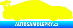 Samolepka Závodní auto 001 pravá Fluorescentní žlutá