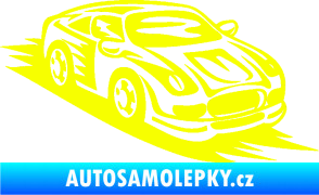 Samolepka Závodní auto 006 pravá Fluorescentní žlutá
