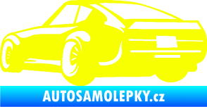 Samolepka Závodní auto 009 levá Fluorescentní žlutá