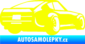 Samolepka Závodní auto 009 pravá Fluorescentní žlutá