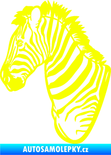 Samolepka Zebra 001 levá hlava Fluorescentní žlutá