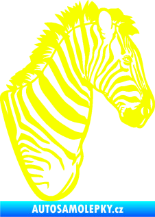 Samolepka Zebra 001 pravá hlava Fluorescentní žlutá