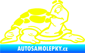 Samolepka Želva 003 pravá Fluorescentní žlutá