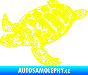 Samolepka Želva 005 levá Fluorescentní žlutá
