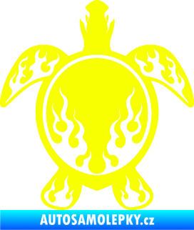 Samolepka Želva 008 Fluorescentní žlutá