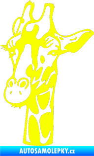 Samolepka Žirafa 001 levá Fluorescentní žlutá