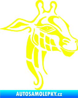 Samolepka Žirafa 003 pravá Fluorescentní žlutá