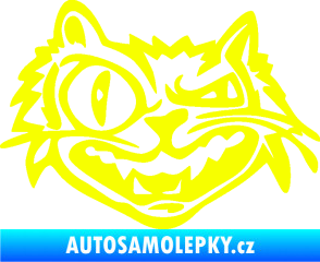 Samolepka Zlý kocour levá Fluorescentní žlutá
