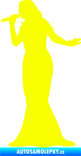 Samolepka Zpěvačka 001 levá Fluorescentní žlutá