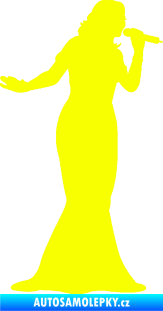 Samolepka Zpěvačka 001 pravá Fluorescentní žlutá