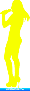 Samolepka Zpěvačka 002 levá Fluorescentní žlutá