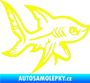 Samolepka Žralok 001 pravá Fluorescentní žlutá