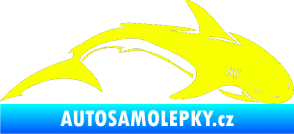 Samolepka Žralok 007 pravá Fluorescentní žlutá