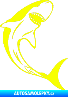 Samolepka Žralok 010 pravá Fluorescentní žlutá