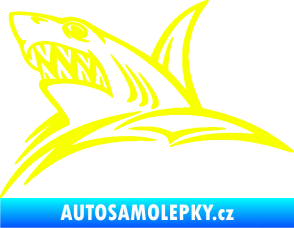 Samolepka Žralok 020 levá v moři Fluorescentní žlutá