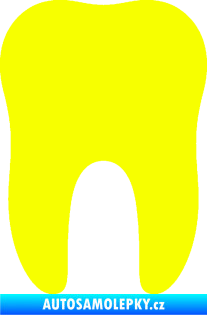 Samolepka Zub 001 stolička Fluorescentní žlutá