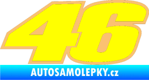 Samolepka 46 Valentino Rossi barevná béžová