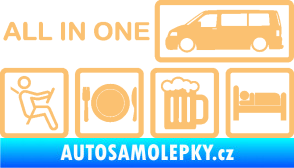 Samolepka All in one 003 nápis multifunkční vůz béžová