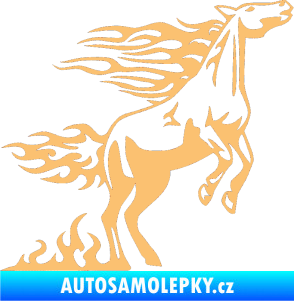 Samolepka Animal flames 001 pravá kůň béžová