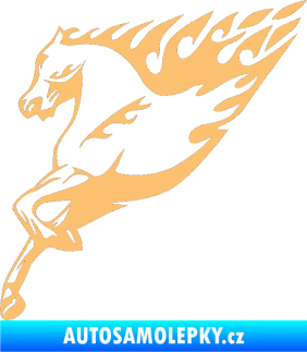 Samolepka Animal flames 002 levá kůň béžová