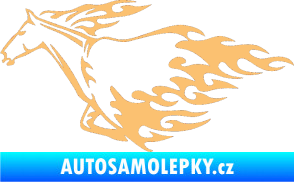 Samolepka Animal flames 003 levá kůň béžová