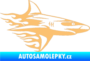 Samolepka Animal flames 031 pravá žralok béžová