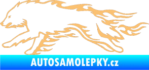 Samolepka Animal flames 032 levá vlk béžová