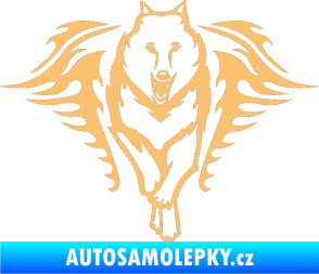 Samolepka Animal flames 039 pravá  vlk béžová