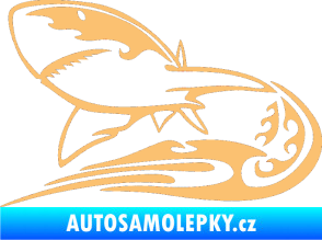 Samolepka Animal flames 041 levá žralok béžová