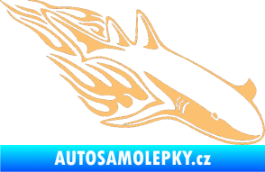 Samolepka Animal flames 048 pravá žralok béžová