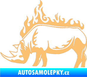 Samolepka Animal flames 049 levá nosorožec béžová