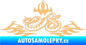 Samolepka Animal flames 070 pravá zmije béžová