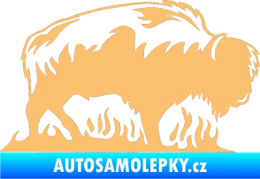 Samolepka Animal flames 071 pravá býk béžová