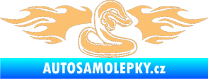 Samolepka Animal flames 072 pravá had béžová
