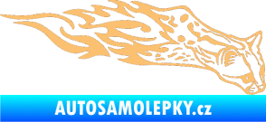 Samolepka Animal flames 080 pravá gepard béžová