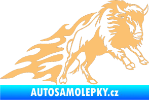 Samolepka Animal flames 089 pravá býk béžová