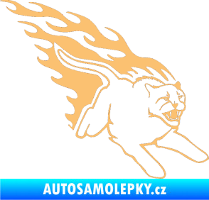 Samolepka Animal flames 096 pravá puma béžová