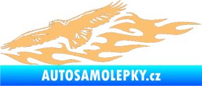 Samolepka Animal flames 097 levá orel béžová