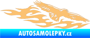 Samolepka Animal flames 097 pravá orel béžová