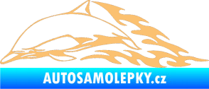 Samolepka Animal flames 099 levá delfín béžová