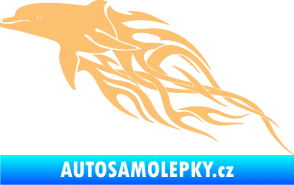 Samolepka Animal flames 102 levá delfín béžová