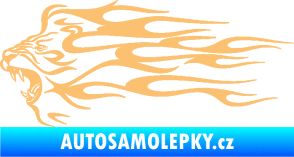 Samolepka Animal flames 103 levá lev béžová