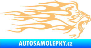 Samolepka Animal flames 103 pravá lev béžová